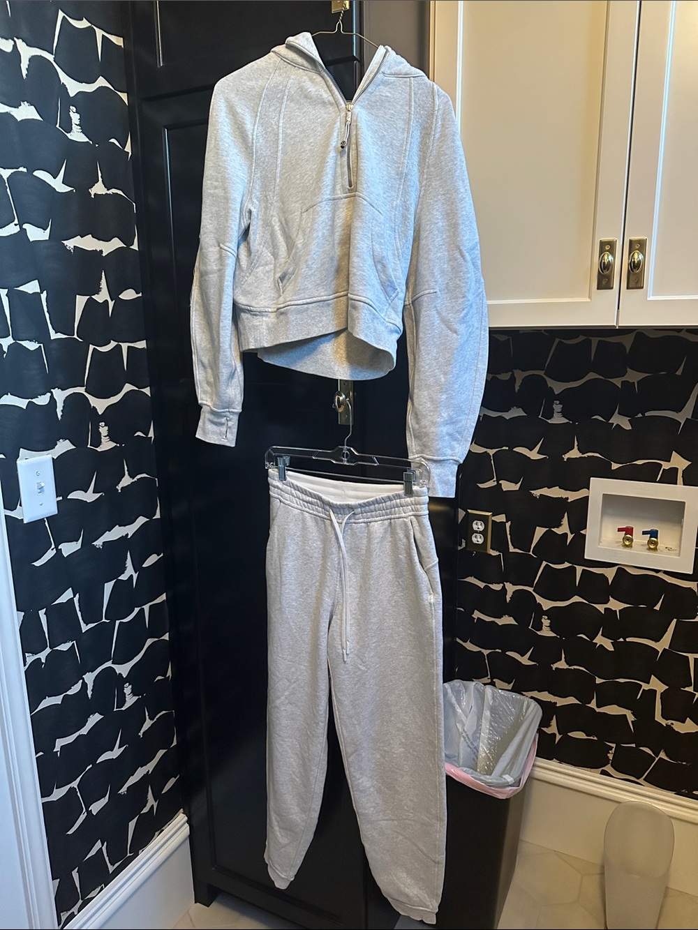 Gray Hoodie & Jogger Set - Light Gray Cozy Bottoms